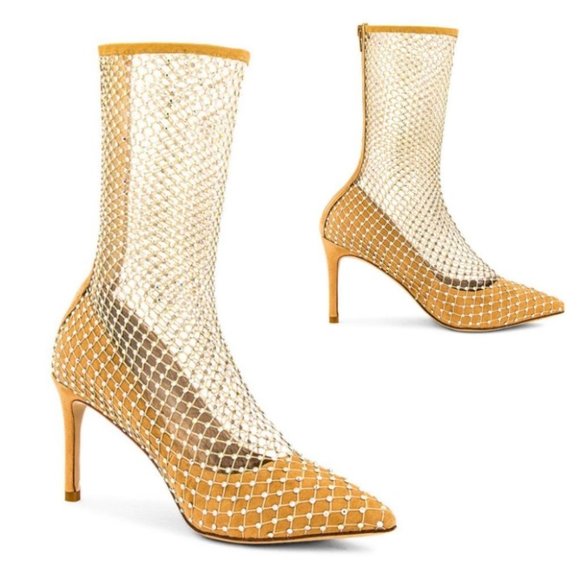 Jeffrey Campbell Shoes - Jeffrey Campbell Caged Bootie in Nude Silver